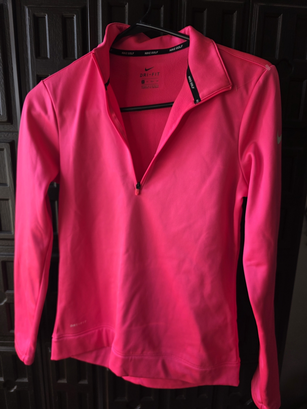 Nike Women's Dri-FIT Half-Zip Pullover in Hot Pink XS Y2K